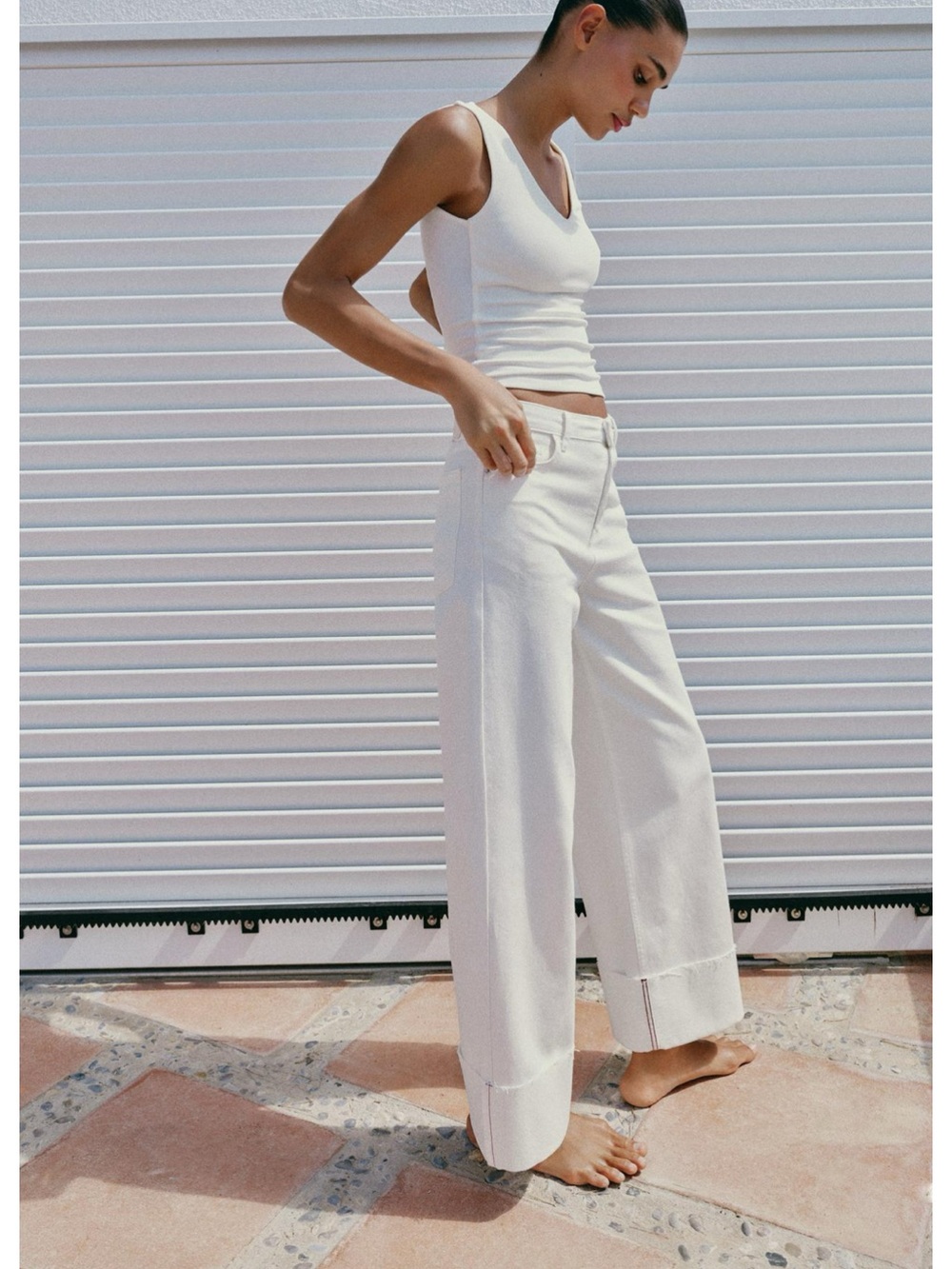 Zara Z1975 Mid-rise barrel jeans with cuff